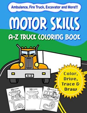 Motor Skills Truck Coloring Book Cover